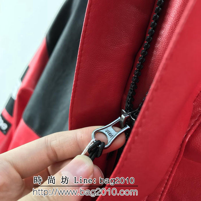 SUPREME X TNF 重工聯名皮質 紅色 抓絨衝鋒衣 情侶款 ydi1884